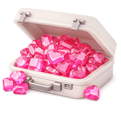 1280 +90 Heart Diamonds