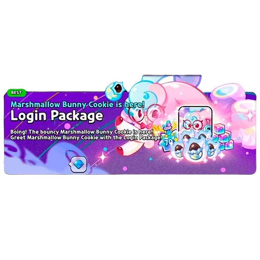 Login Package (Marshmallow Bunny Cookie is here!)
