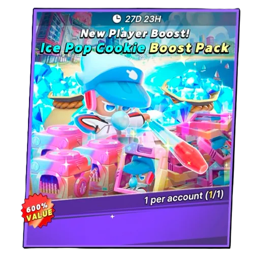 Ice Pop Cookie Boost Pack (New Player Boost!)