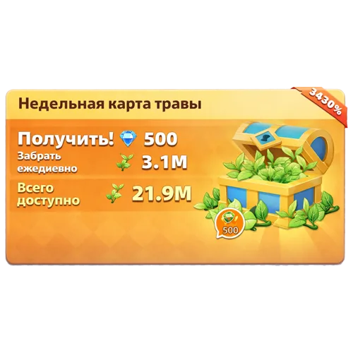 Недельная карта травы